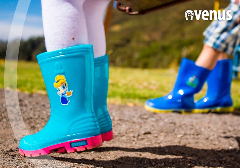 botas impermeables para niños